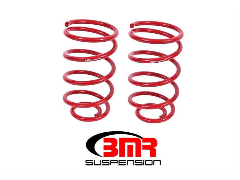 BMR SP018R Lowering Springs, Rear, 2" Drop, Red for 1964-1966 A-Body