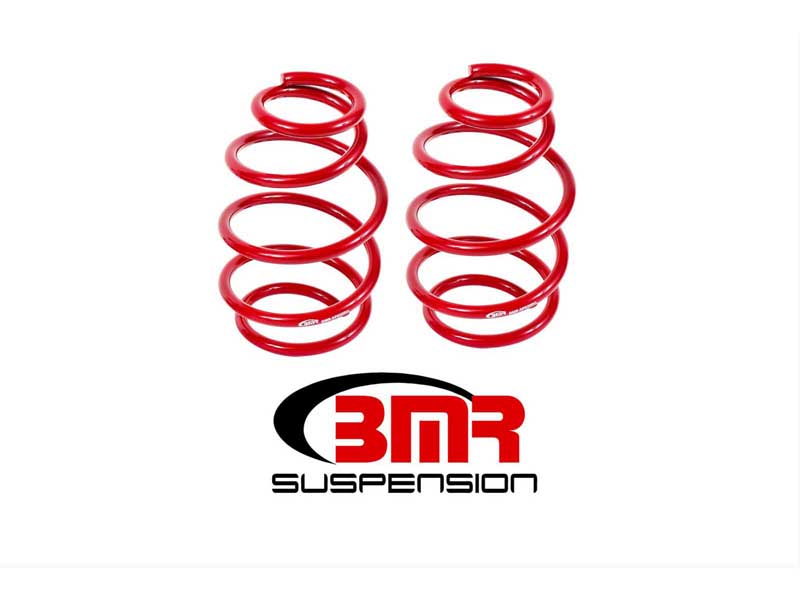 BMR SP020R Lowering Springs, Front, 1" Drop, 220 Spring Rate, V8, Red for 2010-2015 Camaro
