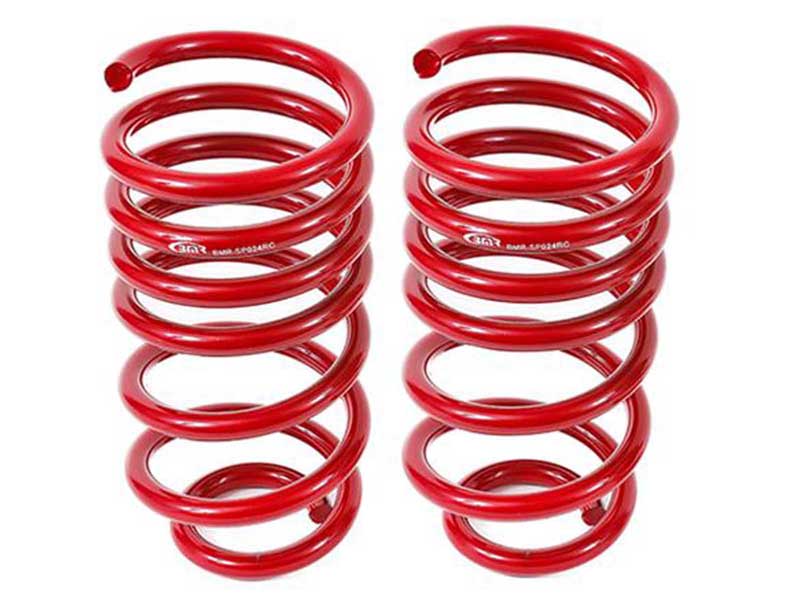BMR SP024R Lowering Springs, Rear, 1.4" Drop, 460 Spring Rate, V8, Red for 2010-2015 Camaro