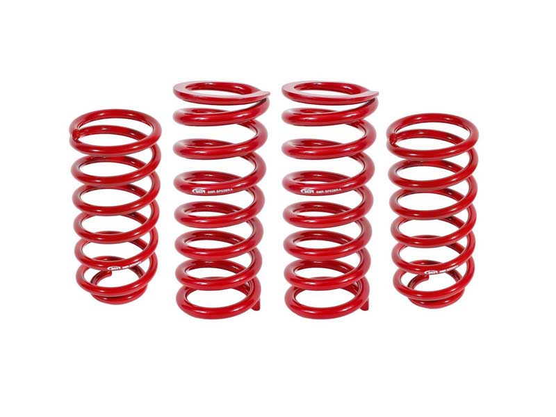 BMR SP027R Lowering Spring Kit, Set Of 4, 1" Drop, Red for 1979-2004 Mustang
