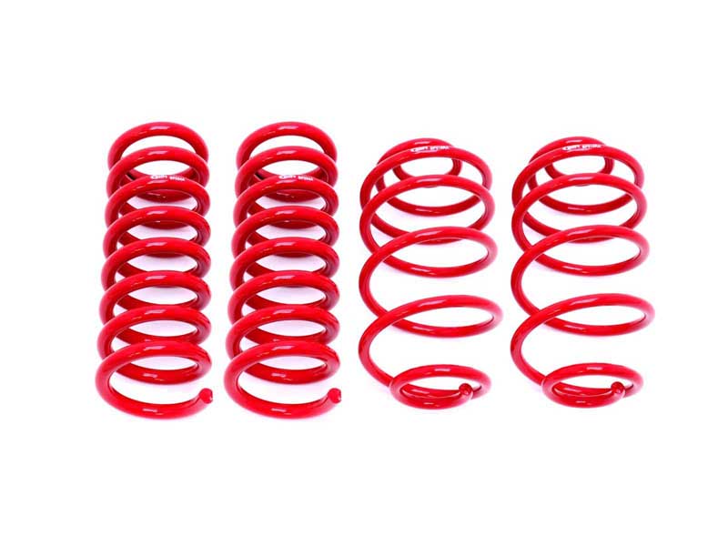 BMR SP031R Lowering Spring Kit, Set Of 4, 2" Drop, Red for 1967-1972 A-Body