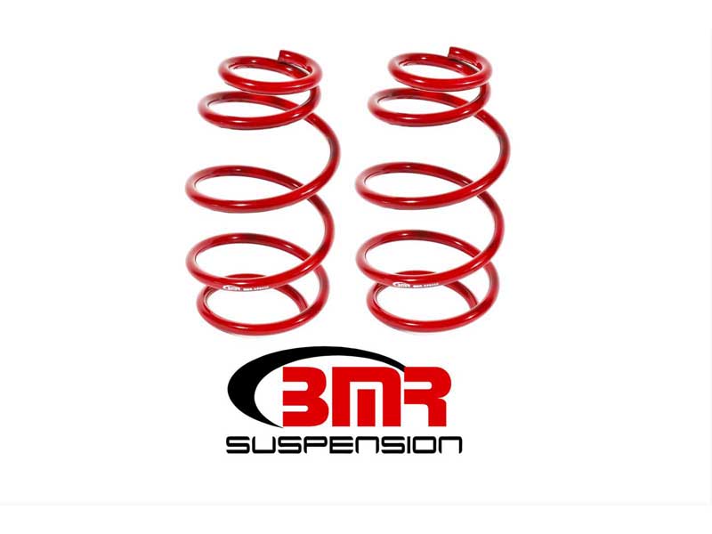 BMR SP053R Lowering Springs, Front, 1.2" Drop, 200 Spring Rate, V6, Red for 2010-2015 Camaro