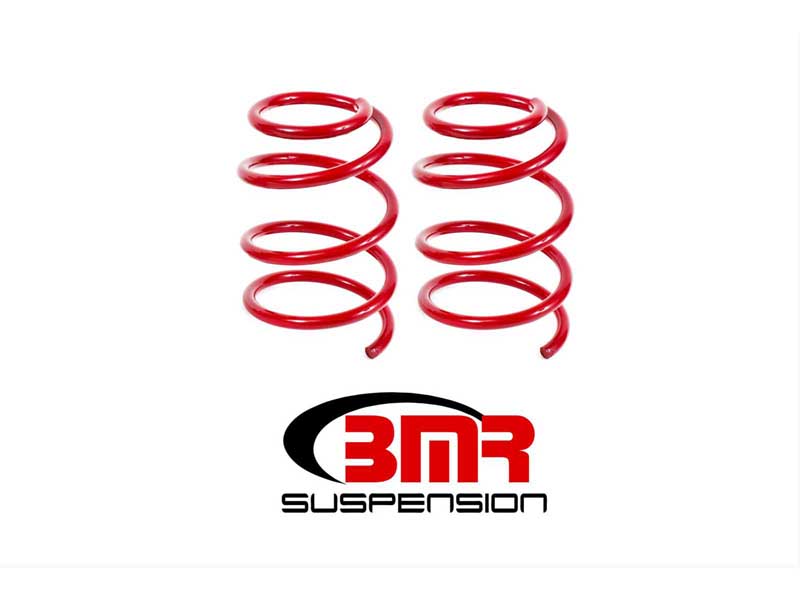 BMR SP066R Lowering Springs, Front, 1.5" Drop, Handling, GT, Red for 2005-2014 Mustang