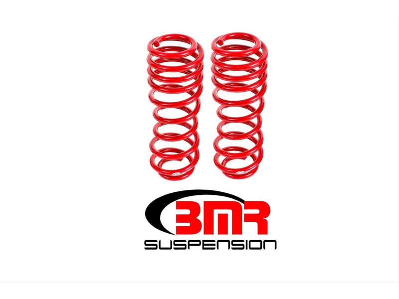 BMR SP067R Lowering Springs, Rear, 1.5" Drop, Handling, GT/GT500, Red for 2005-2014 Mustang & GT500