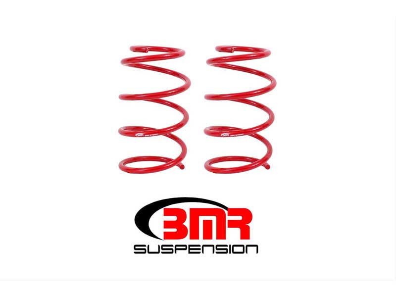 BMR SP069R Lowering Springs, Front, 1.5" Drop, Drag, GT, Red for 2005-2014 Mustang