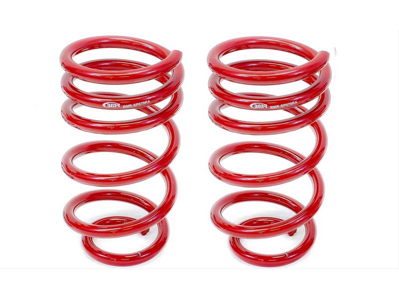 BMR SP079R Lowering Springs, Rear, 1.25" Drop, 460 Spring Rate, V8, Red for 2010-2015 Camaro