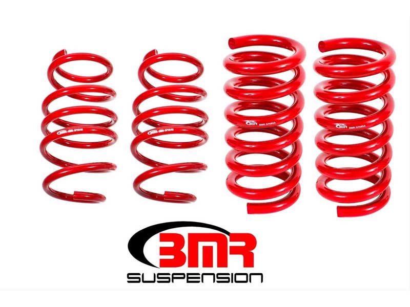 BMR SP083R Lowering Springs, Set Of 4, Handling Version, Red for 2015-2026 Mustang S550/S650