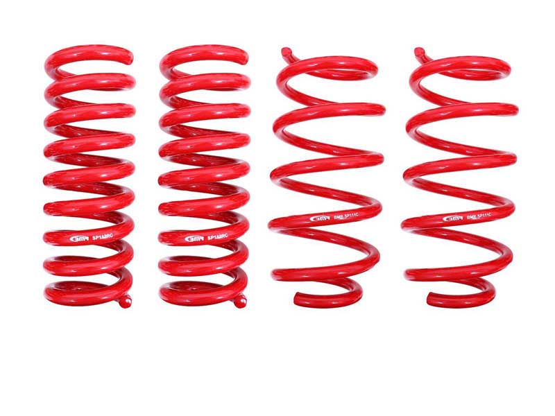 BMR SP110R Lowering Springs, Set Of 4, 1.25" Drop, Performance Version, Red for 2008-2023 Challenger