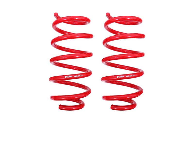 BMR SP111R Lowering Springs, Front, 1.25" Drop, Performance Version, Red for 2008-2023 Challenger