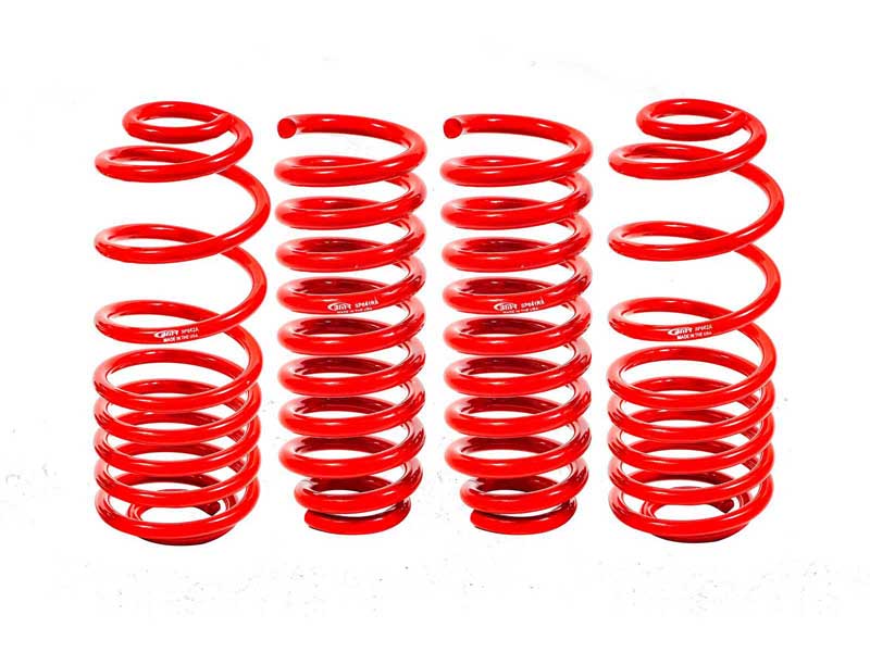 BMR SP640 Lowering Springs, Set Of 4, 2.0"/3.0" Drop, Red for 2002-2009 Trailblazer