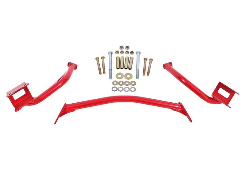 BMR TBR005R Torque Box Reinforcement Plates, Upper Only (tubular Style), Red for 1979-2004 Mustang