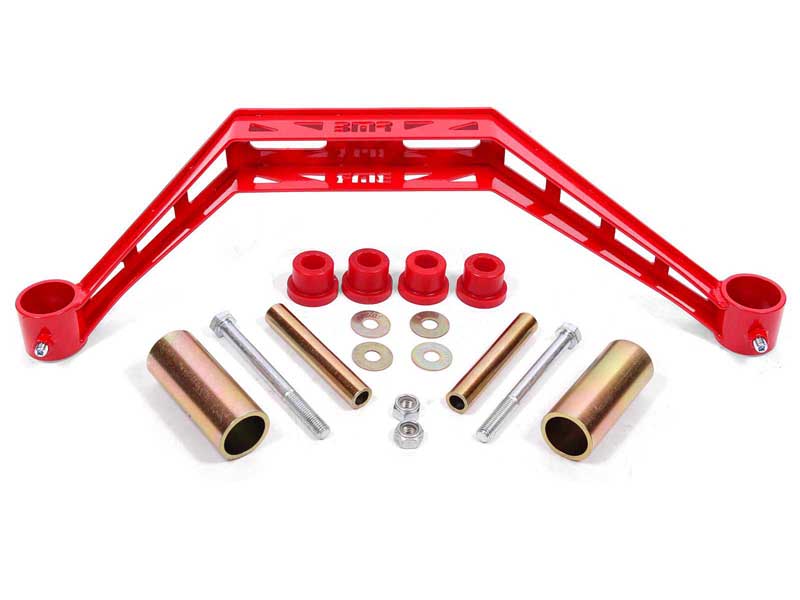 BMR TC731R Transmission Crossmember, TH400 / T-56, Red for 1979-1993 Mustang