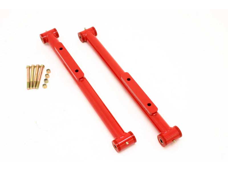 BMR TCA009R Lower Control Arms, Non-Adj With Poly Bushings, Std Length, Red for 1991-1996 B-Body