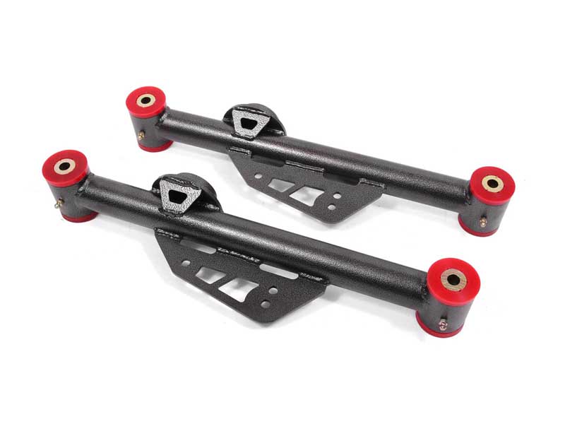 BMR TCA014H Lower Control Arms, Non-Adj With Poly Bushings, Black Hammertone for 1979-1998 Mustang