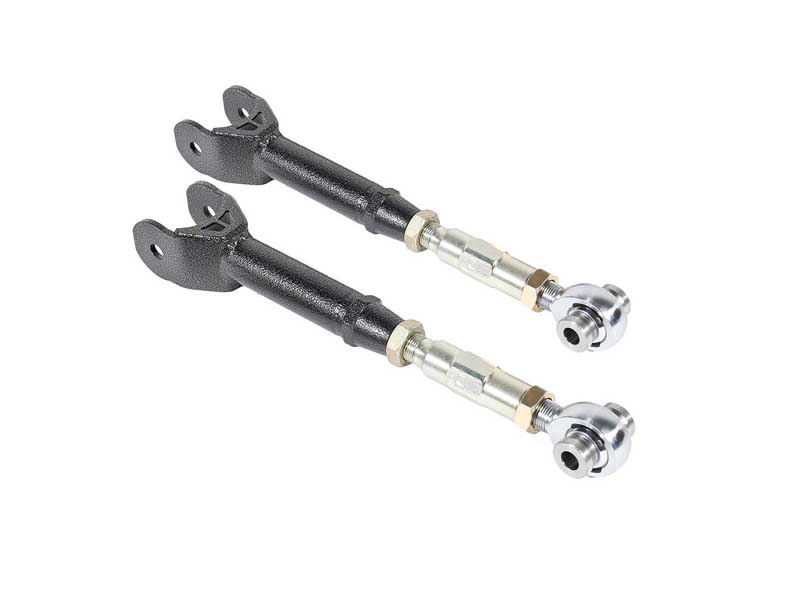 BMR TCA061H Lower Trailing Arms, On-car Adj With Rod Ends, Black Hammertone for 2016-2024 Camaro