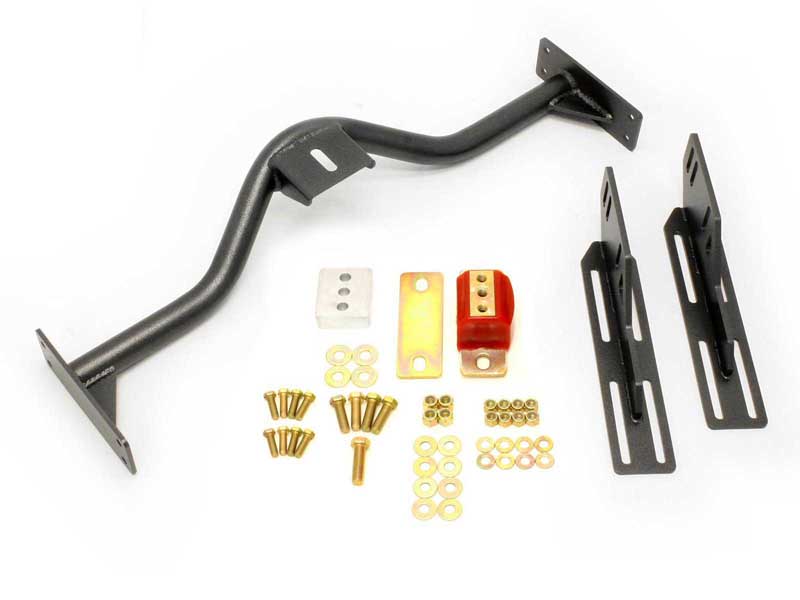 BMR TCC005H Transmission Conversion Crossmember, T56,TR6060,TH400,4L80E, Black for 1967-1969 F-Body