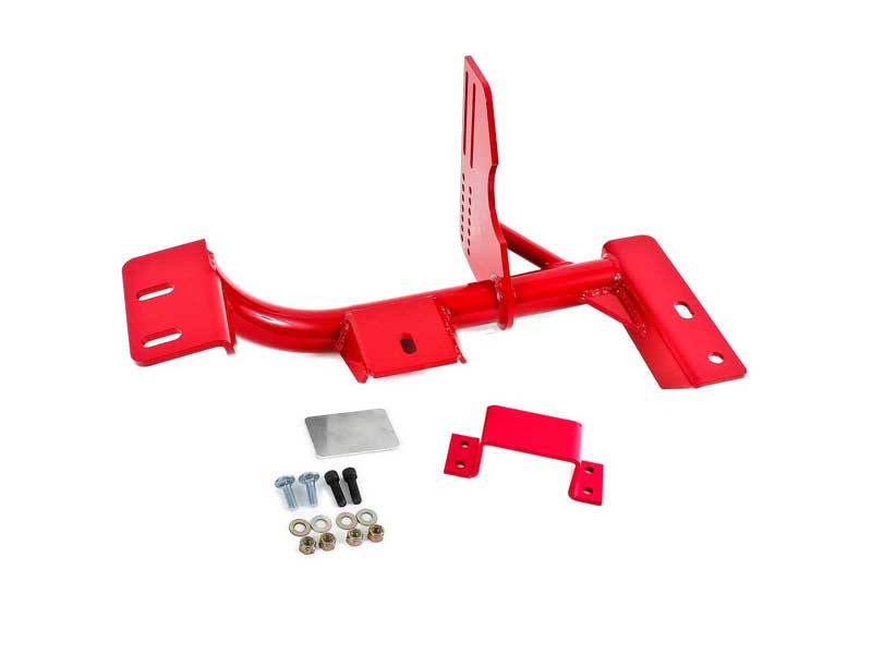 BMR TCC012R Torque Arm Relocation Crossmember, 4L60E, LT1, Red for 1993-1997 F-Body