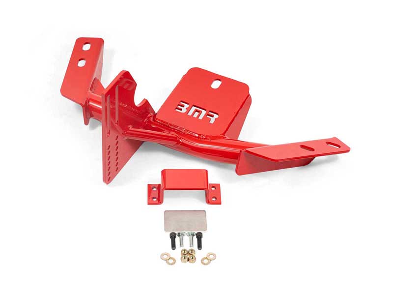 BMR TCC018R Torque Arm Relocation Crossmember, TH350 / PG, Red for 1984-1992 F-Body