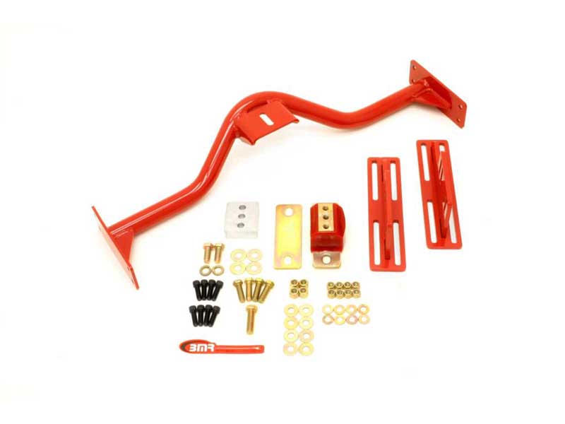BMR TCC030R Transmission Conversion Crossmember, TH350, PG, 700R4, 4L60E, Red for 1967-1969 F-Body