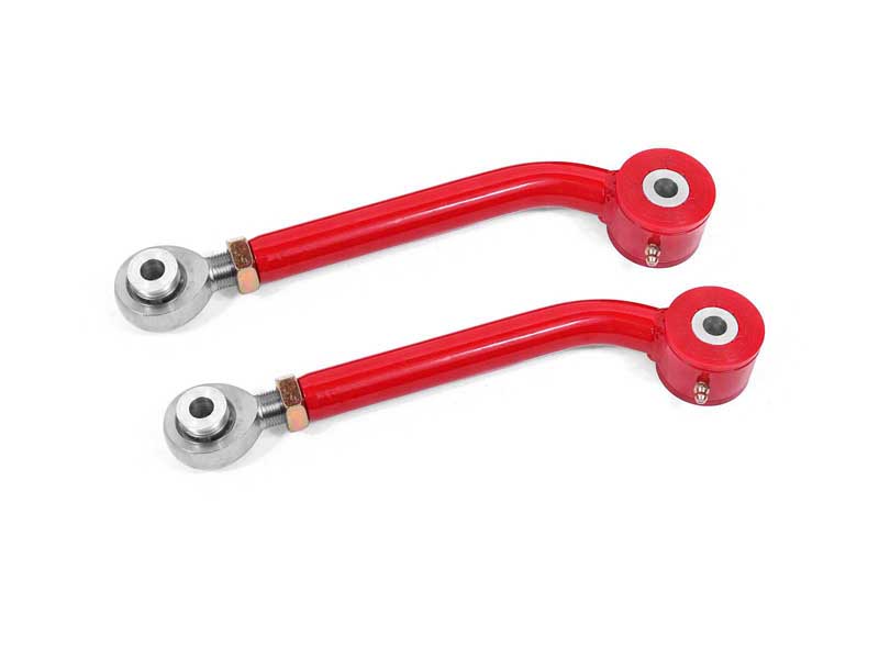 BMR UTA111R Upper Trailing Arms, Single Adj W/Poly/Rod Ends, Red for 2006-2023 Challenger & Charger