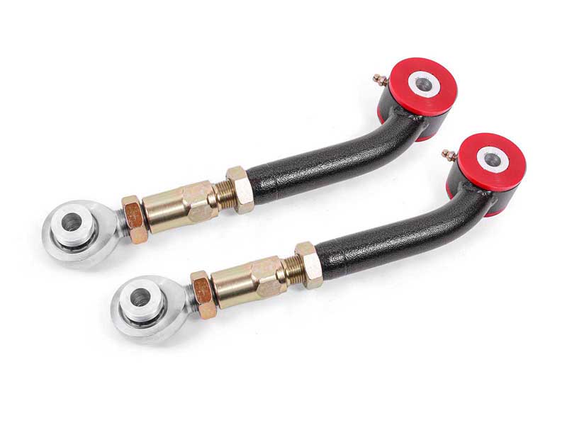 BMR UTA112H Upper Trailing Arms, On-car Adj W/Poly/Rod Ends, Black, 2006-2023 Challenger & Charger