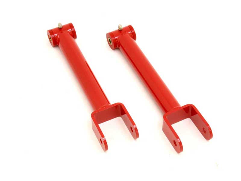 BMR UTCA010R Upper Control Arms, Non-Adjustable With Poly Bushings, Red for 1964-1967 A-Body
