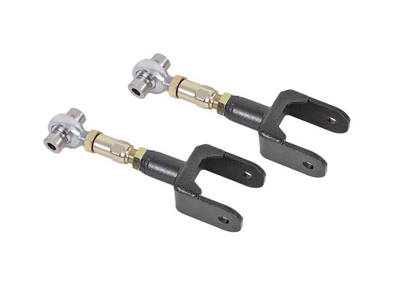 BMR UTCA041H Upper Control Arms, On-car Adj, Rod Ends, Black Hammertone for 1979-2004 Mustang