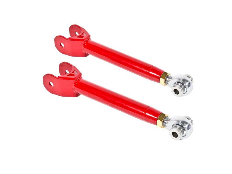 BMR UTCA059R Upper Trailing Arms, Single Adjustable With Rod Ends, Red for 2016-2024 Camaro