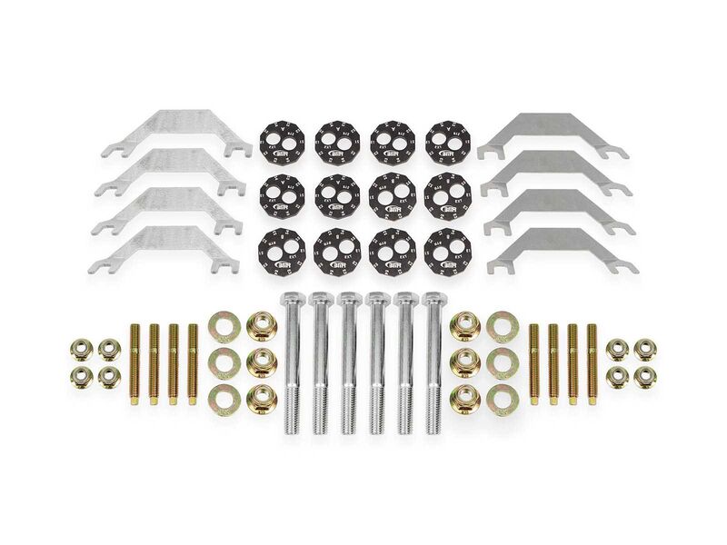 BMR WAK550 Camber Bolt & Stud Kit, Upper & Lower Control Arms, Black Anod & Zinc, 1997-2013 Corvette