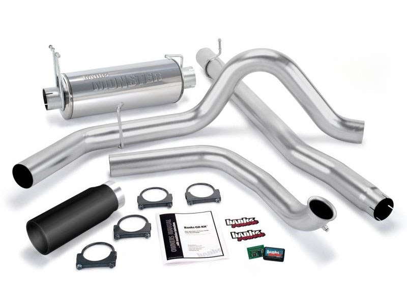 Banks 47512-B Git-Kit Bundle Power System With Black-Tip Exhaust 1999-2003 Ford 7.3L Without Cat