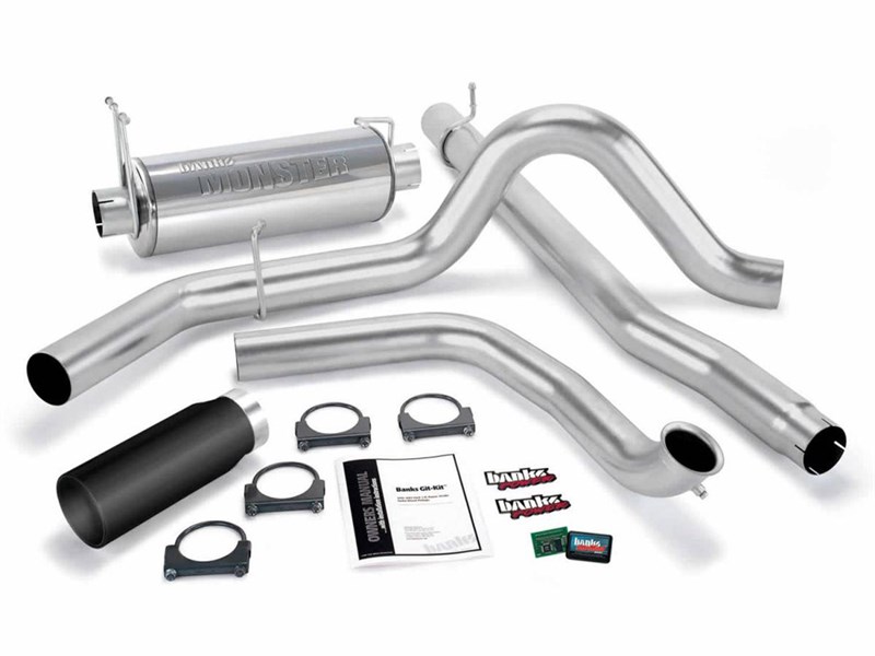 Banks 47514-B Git-Kit Bundle Power System With Black Tip Exhaust for 2001-2003 Ford Excursion 7.3L