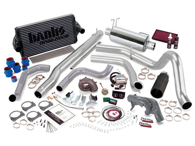 Banks 47528-B PowerPack Bundle Complete Power System With Black Tip Exhaust 1999 Ford 7.3