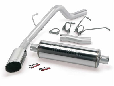 Banks 48569 Monster Exhaust 3-inch System Single Exit With Chrome Tip 2003 Dodge Ram 1500 CCSB 5.7L