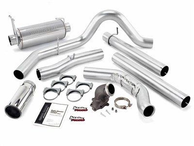 Banks 48654 Monster 4-inch Exhaust With Power Elbow & Chrome Tip for 2000-2003 Ford Excursion 7.3