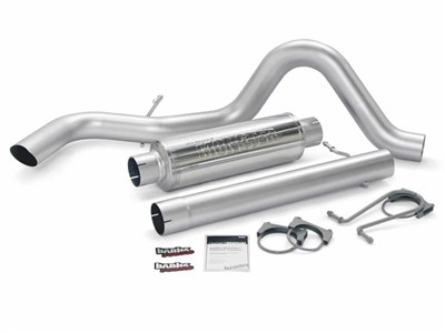 Banks 48789 Monster 4-inch Exhaust System With Single Exit Chrome Tip 1999-2003 Ford 7.3L W/O Cat