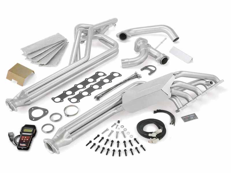 Banks 49196 Torque Tube Exhaust Header System W/AutoMind Programmer for 2011-2015 Ford F-53 RV 6.8