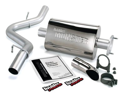 Banks 51311 Single Exit 2.5-inch Monster Exhaust 1991-1995 Jeep Wrangler