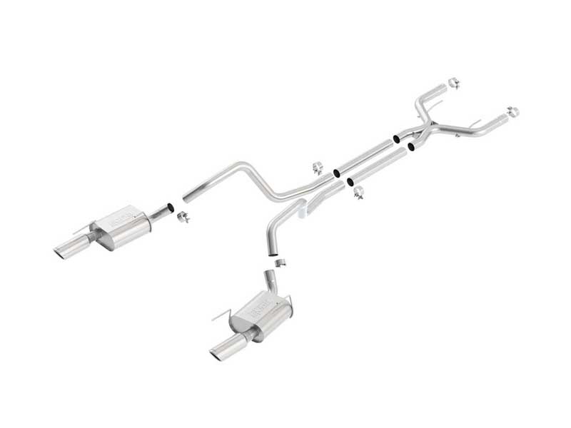 Borla 1014019 Touring 2.5" Cat-Back Exhaust With X-Pipe for 2005-2009 Mustang GT/Shelby GT500