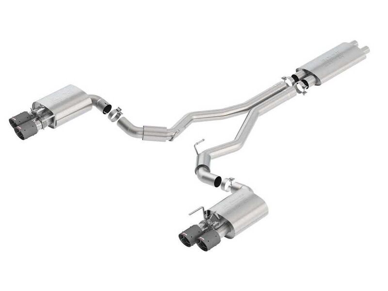 Borla 1014046BC ECE Approved Touring Cat-Back Exhaust with Active Valve for 2018-2020 Mustang GT 5.0