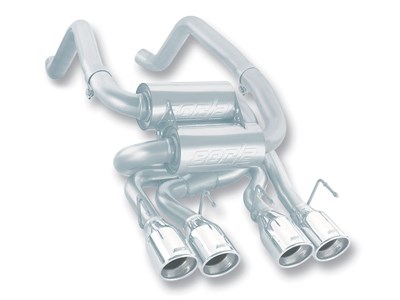 Borla 11744 S-Type Axle-Back Exhaust With Dual Round Angle-Cut Tips for 2005-2008 Corvette C6
