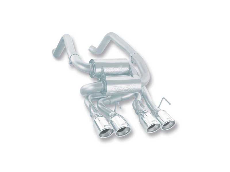 Borla 11744 S-Type Axle-Back Exhaust With Dual Round Angle-Cut Tips for 2005-2008 Corvette C6