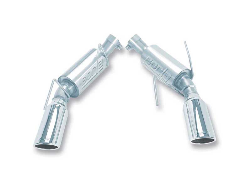 Borla 11750 S-Type 2.5" Axle-Back Exhaust, Round 4" Chrome Tip 2005-2009 Mustang GT 4.6