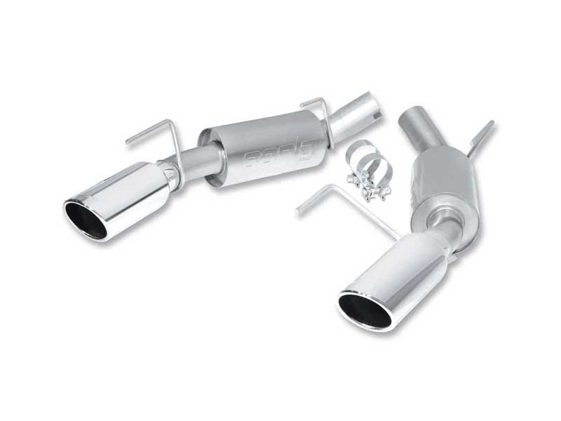 Borla 11784 Touring 2.5-in Axle-Back Exhaust Round 4-in Chrome Tip for 2010 Mustang Shelby GT500 5.4
