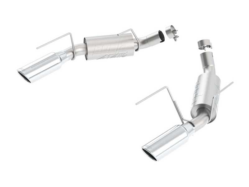 Borla 11806 ATAK 2.5" Axle-Back Exhaust, Round 4" Chrome Tip 2005-2009 Mustang GT 4.6