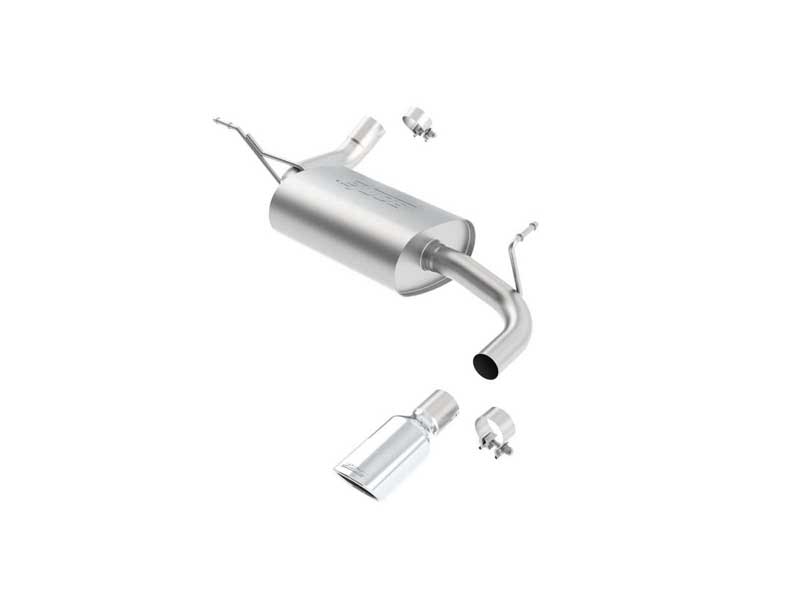 Borla 11818 Touring 2.5" Axle-Back Exhaust with Chrome Tip for 2012-2018 Wrangler JK 3.6
