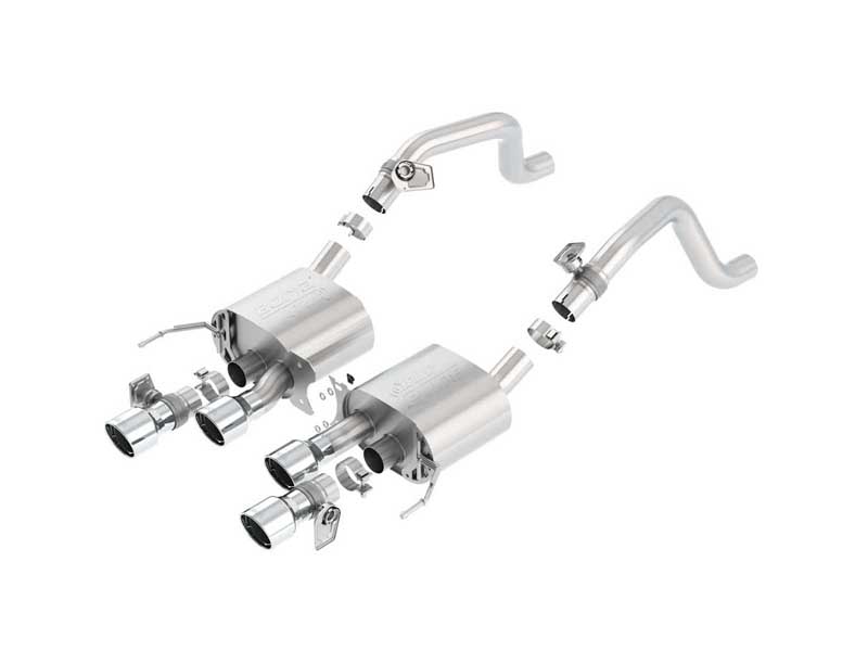 Borla 11856 ATAK 2.75" Axle-Back Exhaust with Polished Tip for 2014-2019 Corvette C7 6.2