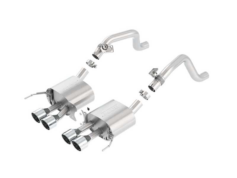 Borla 11862 S-Type 2.75" Axle-Back Exhaust Polished Tip for 2014-2019 Corvette C7 6.2