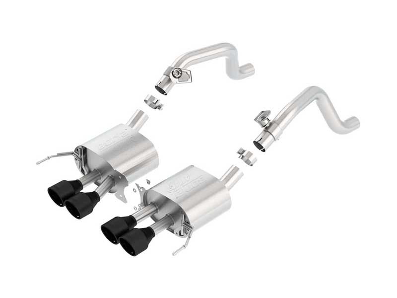 Borla 11863CB ATAK 2.75" Axle-Back Exhaust Black Tip for 2014-2019 Corvette C7 6.2