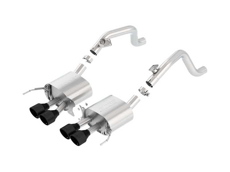 Borla 11868CB S-Type 2.75" Axle-Back Exhaust with Round 4.25" Black Tip for 2014-2019 Corvette C7