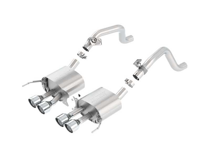 Borla 11877 S-Type 2.75" Axle-Back Exhaust Polished Tip for 2014-2019 Corvette C7 6.2